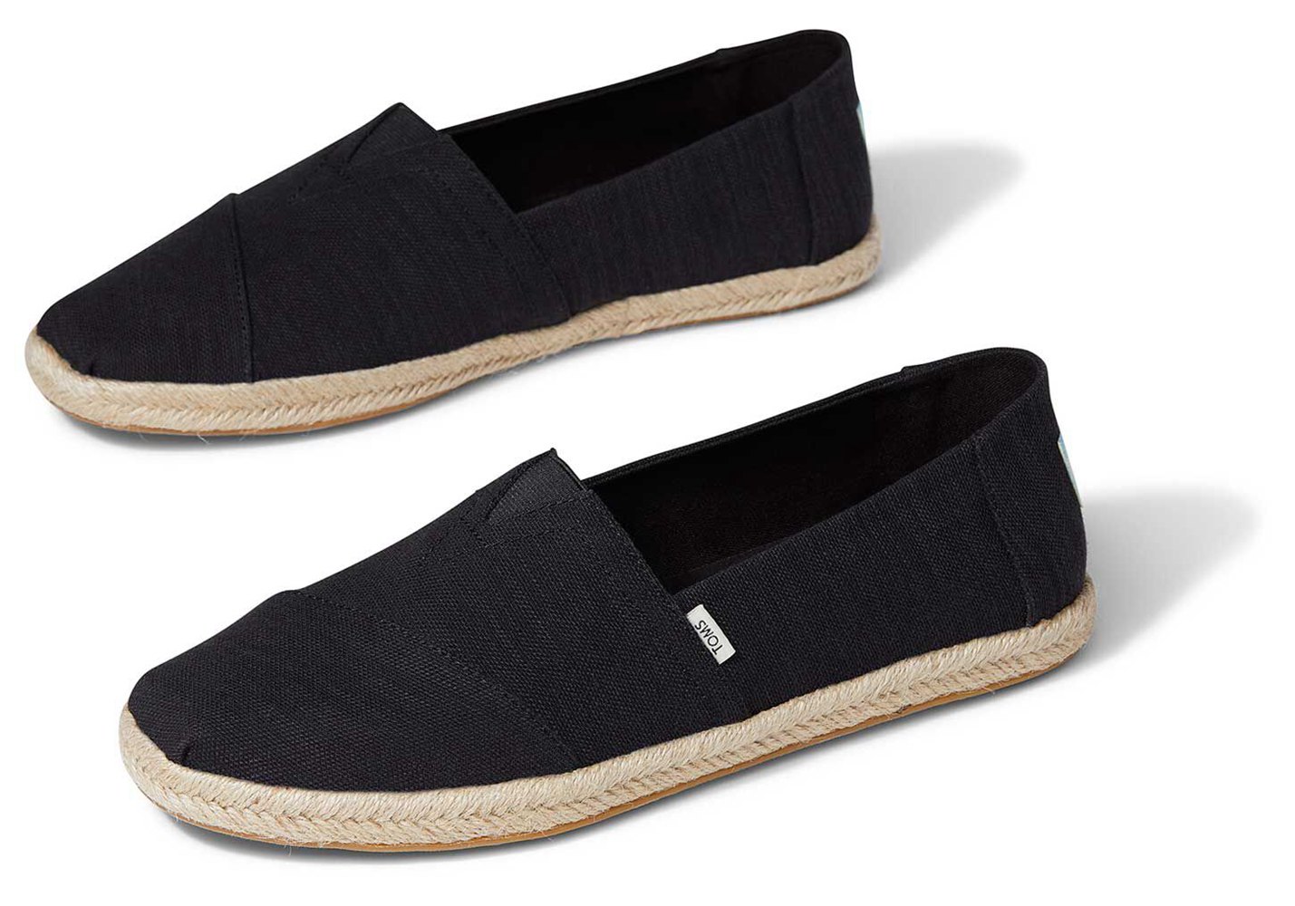 Toms Espadryle Męskie Czarne - Alpargata Rope - 23QFRITGU